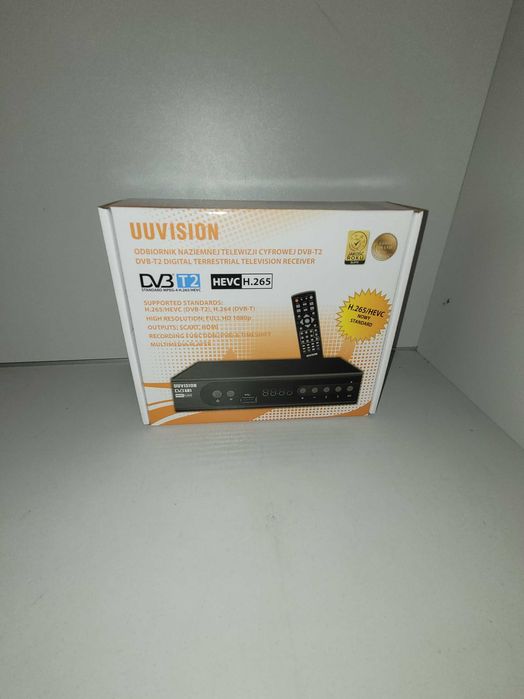 NOWY Tuner TV Dekoder DVB-T2 H.265 HEVC nowy system + kabel HDMi