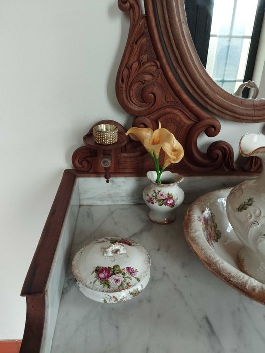 Conjunto Loiça Lavatório Antigo W M Co porcelain