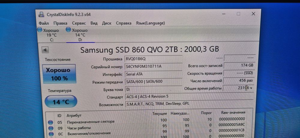 SSD диск Samsung 860 QVO 2TB 2.5" SATA III V-NAND MLC