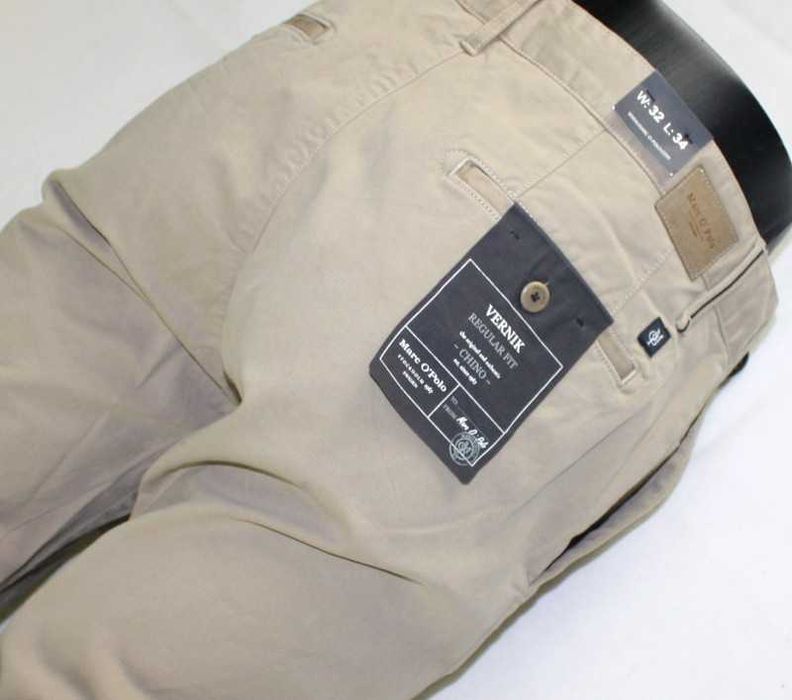 Męskie spodnie Marc O'Polo -Vernik -Chino jasny beż nowe oryg. W32/L34