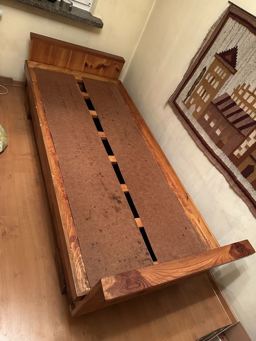 Dwa łóżka pojedyncze prl design vintage