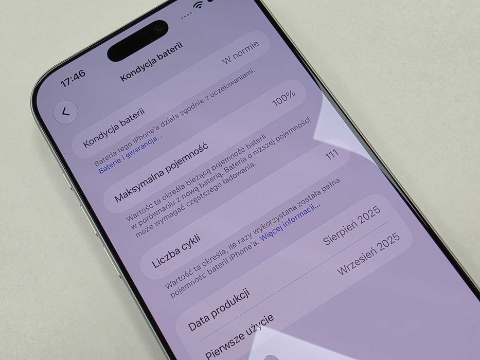 iPhone 17 PRO MAX 256GB Dual SIM (SIM + eSIM)/ Silver/ A3526/ BAT 100%/ Grade A/ + ładowarka/ 26.09.25 z Apple Store