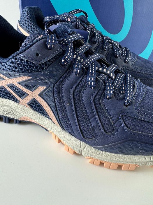 Nowe sneakersy damskie sportowe ASICS GEL-FujiAttack 5 granatowe 35,5