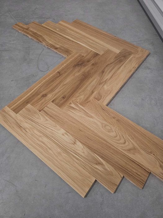 Parkiet dębowy olej 13x70x490 jodełka (warstwa 6mm)