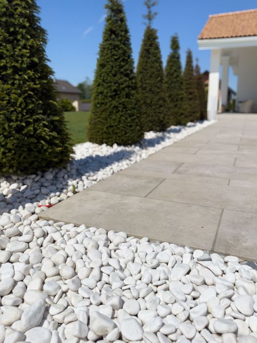 Kamienie ozdobne biały otoczak Thassos | 1000 kg | Szybka dostawa !