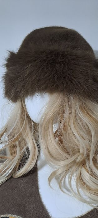 Czapka futerkowa czekoladowa