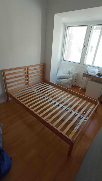 Sommier A Lelle 140x200 Cm Con 7 Piedi E Struttura In Acciaio - Base Per Materasso Con 40 Doghe In Legno, Facile Da Montare, Adatto A Reti Matrimoniali - 2