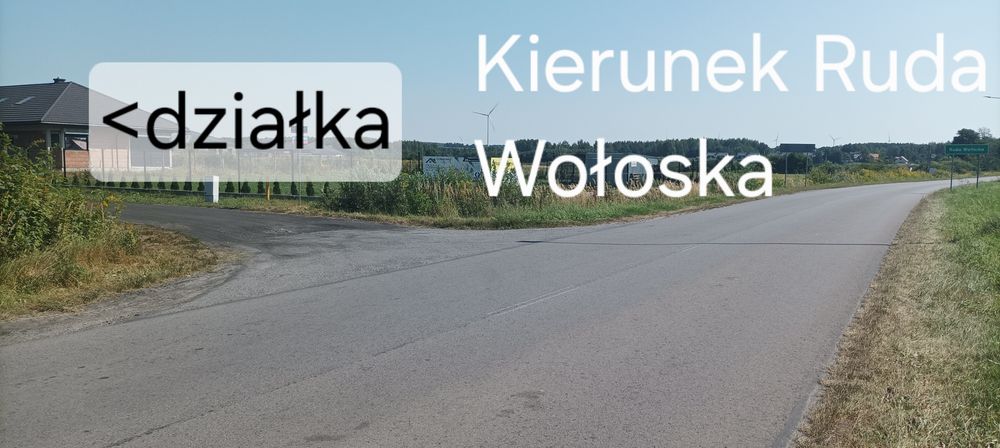 Działka budowlana 17,5/ 35 arów przy trasie Tomaszów-Ruda Wołoska