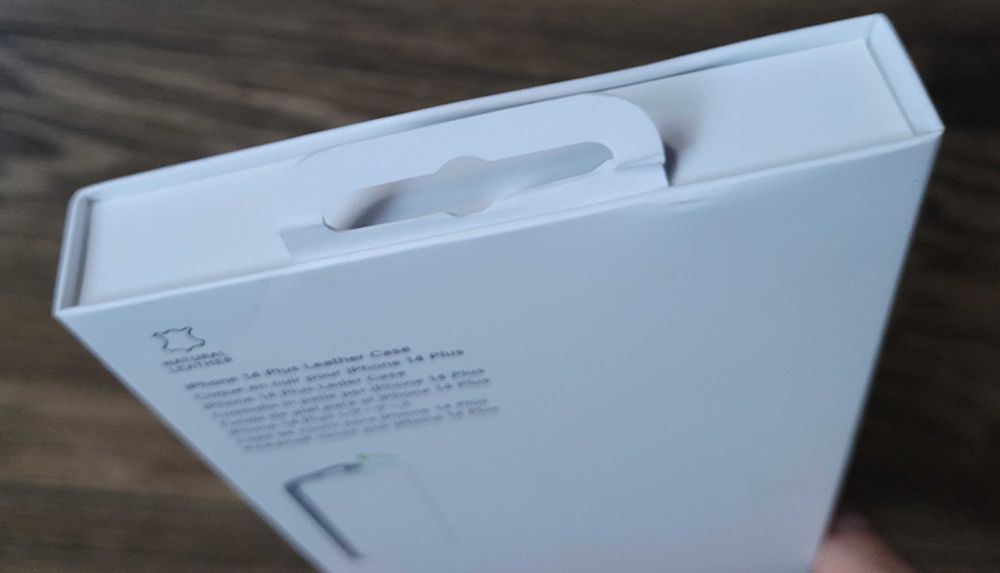 Apple etui plecki do iPhone 14 Plus z MagSafe granatowe skórzane NOWE