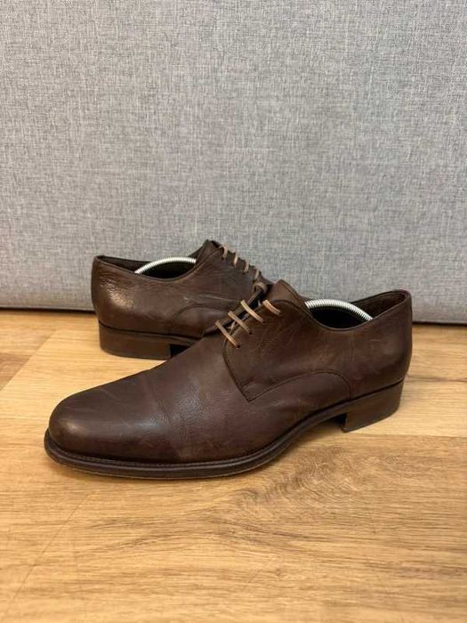 Magnanni Melo Leather Plain Toe Derbies 43,5 buty wizytowe skórzane