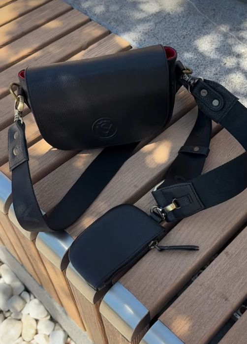 Шкіряна сумка через плече