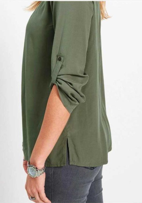 BPC bluzka tunika khaki oliwka 52 54 pachy 140 cm wiskoza