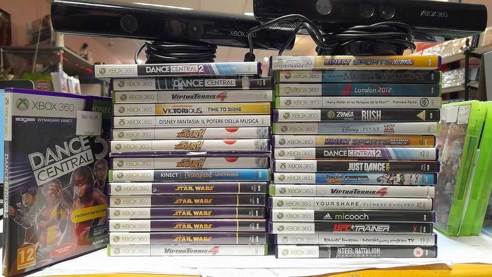 Wymienię gry na xbox 360 kinect widoczne na zdjęciu, sklep Tychy