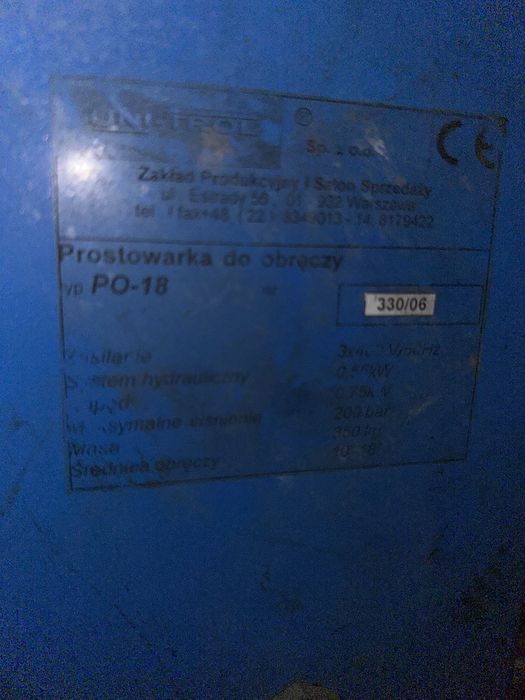 Prostowarka do felg unitroll po 18