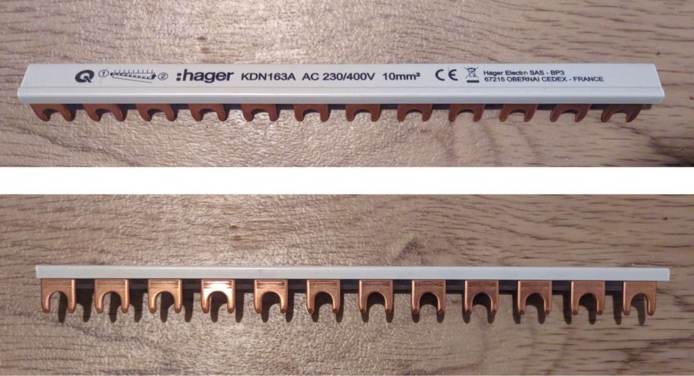 Шина фазная Hager KDN163A