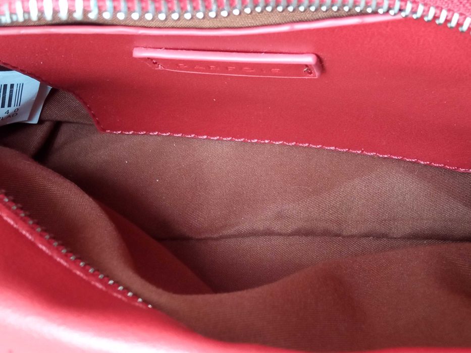 Parfois Torebka na ramię mała Kopertówka brązowa w kropki 20 x 9 x 13