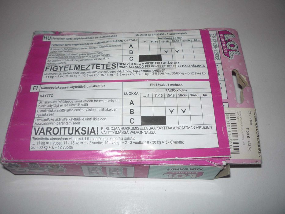 Braçadeiras praia menina: 1 euro