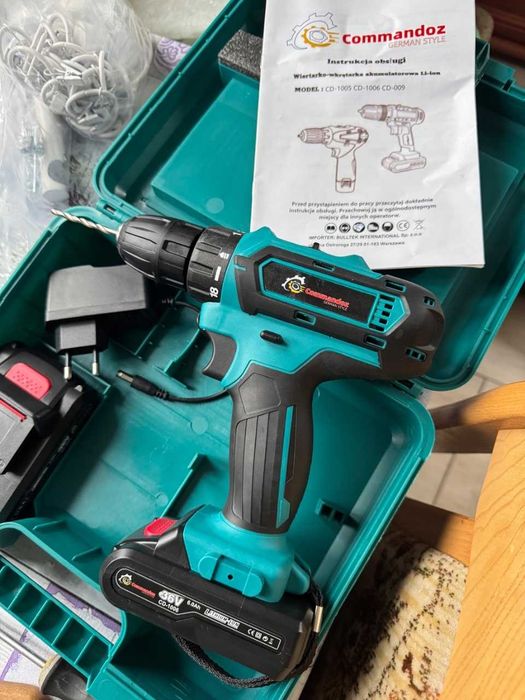 NOWA Wiertarko Wkrętarka Akumulatorowa 24V + Dwa Akumulatory i Walizka