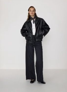 Бомбер шкіряний reserved кожанка zara шкіряна куртка