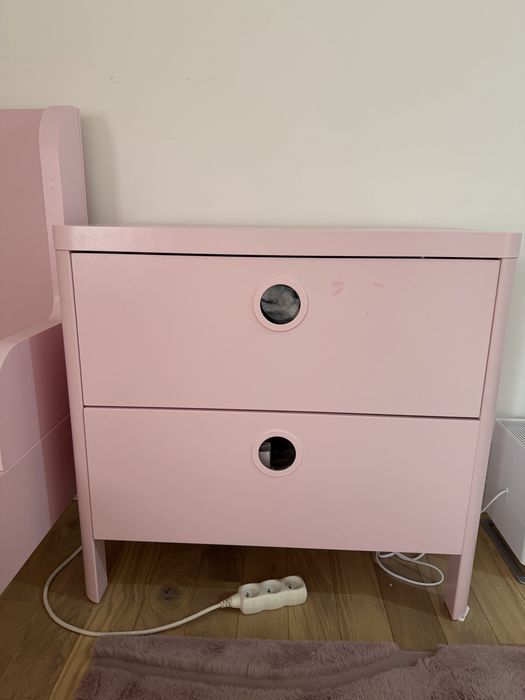 Łóżko ikea busunge + komoda
