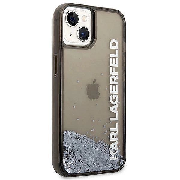 Etui Karl Lagerfeld Liquid Glitter Elong na iPhone 14 - czarne
