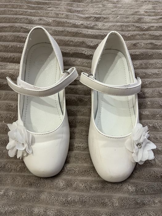 Buciki dziewczynka komunia biale obcas 31 nelli blu