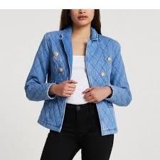 Стеганый джинсовый пиджак River Island( UK)