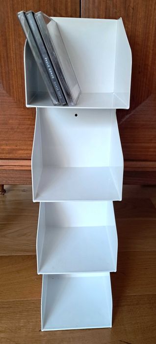 3 suportes para CD’s de design (metal branco)