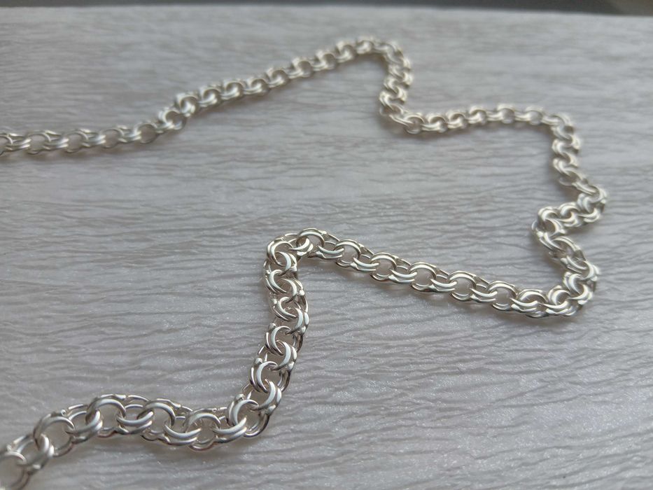 Серебряная цепочка Бисмарк 45 50 55 см без чернения 925 проба ланцюг