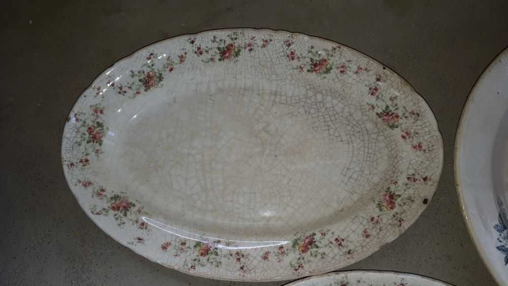 Travessas e prato antigos 3 unidades