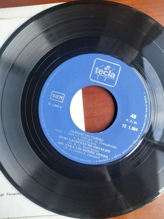 Disco de vinil single Carlos do Carmo