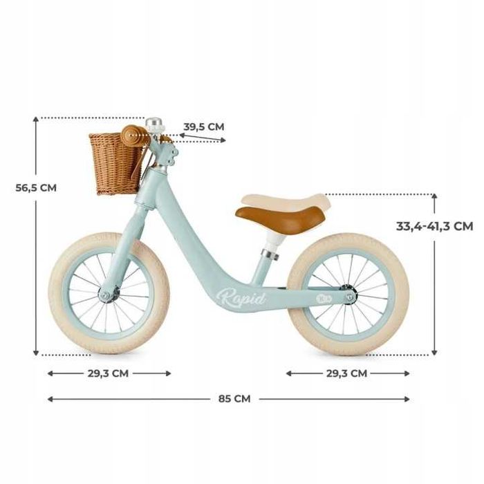 Rower biegowy Kinderkraft RAPID 2 12” – różowy – stan jak nowy
