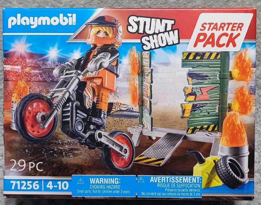 Playmobil Starter Pack Pokaz kaskaderski ze ścianą ognia 71256