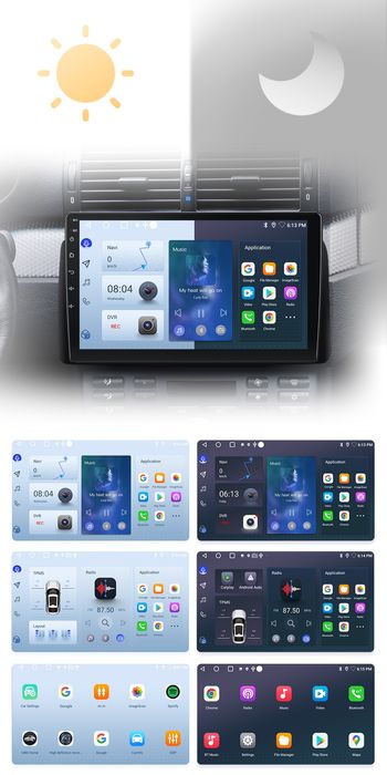 Rádio BMW e46 M3 2/32GB android Auto Carplay 2din 9" gps wifi NOVO