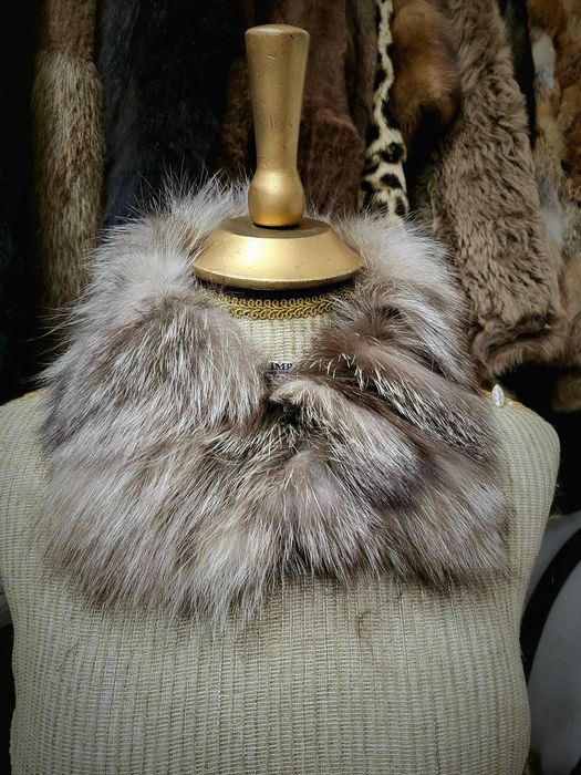 Golas pêlo autêntico Raposa Argente