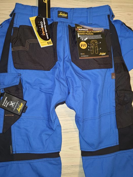 6214 Snickers RuffWork 48 Canvas+ grube spodnie robocze instal serwis