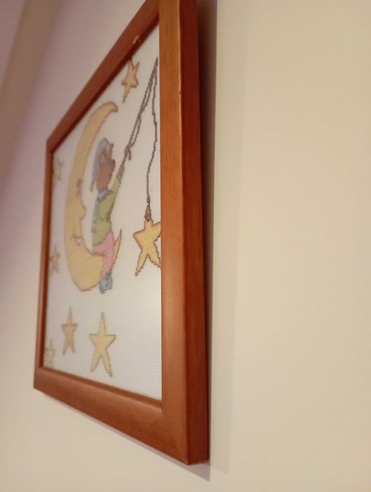 Quadro com moldura em madeira e vidro64550286013313122
