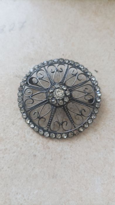 серебрянная брошь СССР.875.