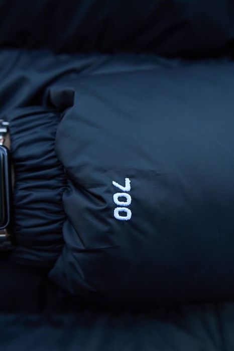 Пуховик The North Face 700 чорний, водонепроникний, розміри S–XXL