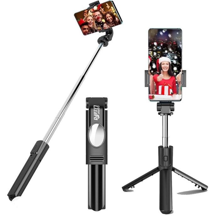 Tripod na telefon, rozkładany, selfie stick, pilot na bluetooth