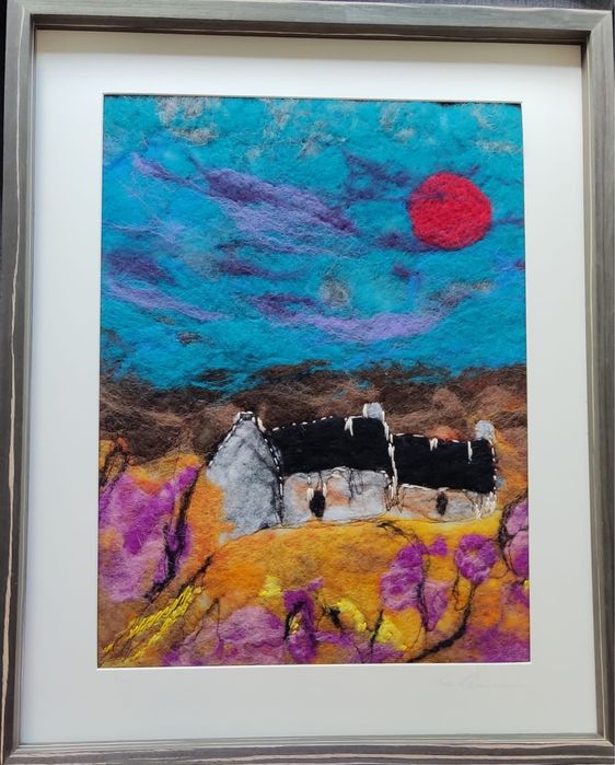 Quadro em feltragem de lã