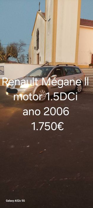 Renault Megane 1.5 DCi 105cv diesel 5lugares ano2006 insp10/2026