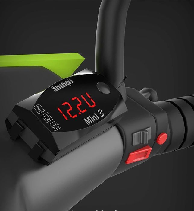 Вольтметр+Термометр+Годинник 12v для мотоцикла скутера авто 3в1 мото