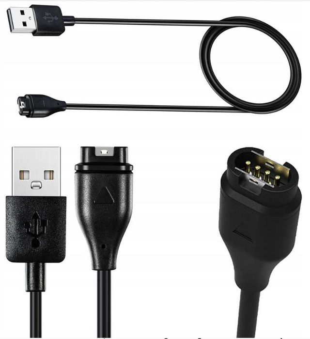 Garmin - przewód zasilający USB-A + zaślepka gniazda ładowania