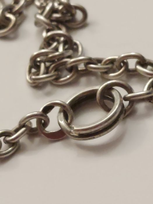 Srebrny naszyjnik szarotki duża kula