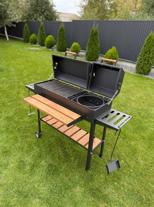 Мангал гриль барбекю метал 5 мм ПОСИЛЕНИЙ