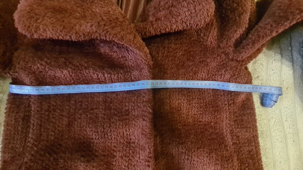 Штучна шубка-тедді, коричнева, розмір М