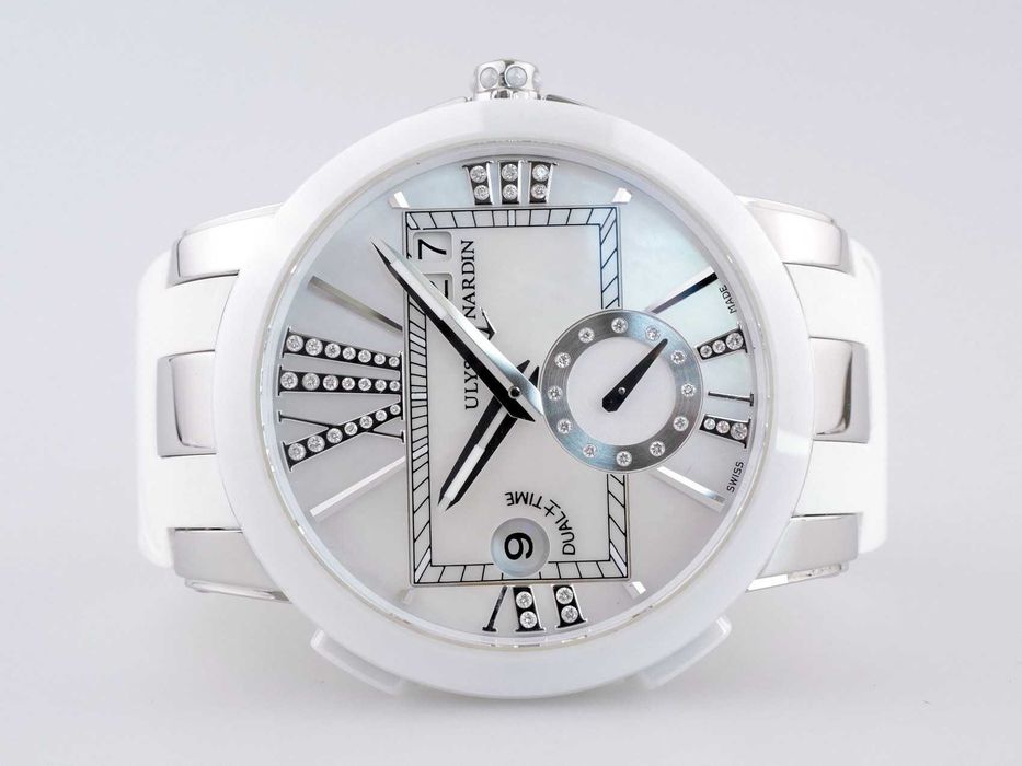 Ulysse Nardin Executive Dual Time Lady MOP Diamond Dial 40