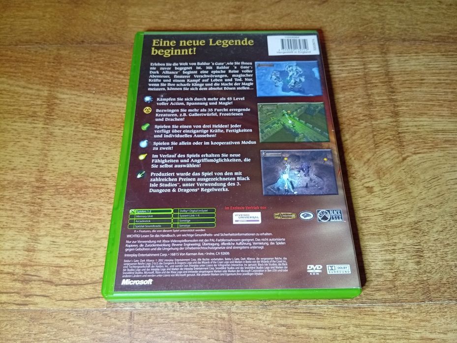 Baldur's Gate Dark Alliance Xbox classic