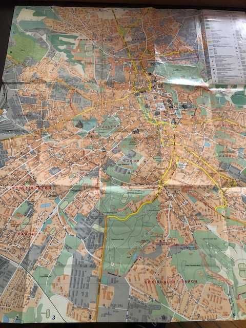 Туристична карта «Львів. Центр міста» масштаб 1:8 000